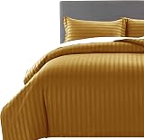 Moonlight20015 Double Duvet Set Reversible Stripes Ochre 200x200 cm