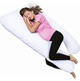 PharMeDoc Total Body Pregnancy Pillow - U Shaped - With Detachable Extension - Most Unique & Comfortable Maternity Pregnancy Cushion - Snuggler With Zipper &ndash; Pressure Relieving Contoured Support