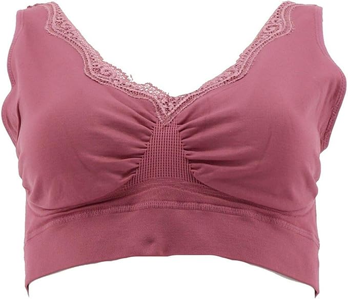 Breezies Lace Seamless Lounge Bra Heather Rose L NEW A351080 Amazon.ca