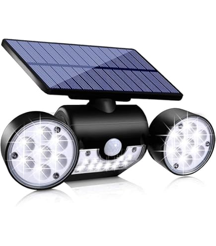 Lot De 2 Lampes Solaires D'extérieur étanches Avec Détecteur De Mouvement - 3 000 Lm - 3 Modes D'éclairage à 270° - IP65 - Pour Jardin, Cour, Terrasse, Allée