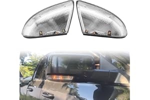 HQPASFY Mirror Turn Signal Light (Front Left & Right), Compatible with 2009-2018 Dodge Ram 1500, 2010-2018 Dodge Ram 2500, LE