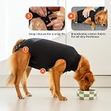 Suitical Recovery Suit Dog Large Black - Full-Body Medical Alternative view 5