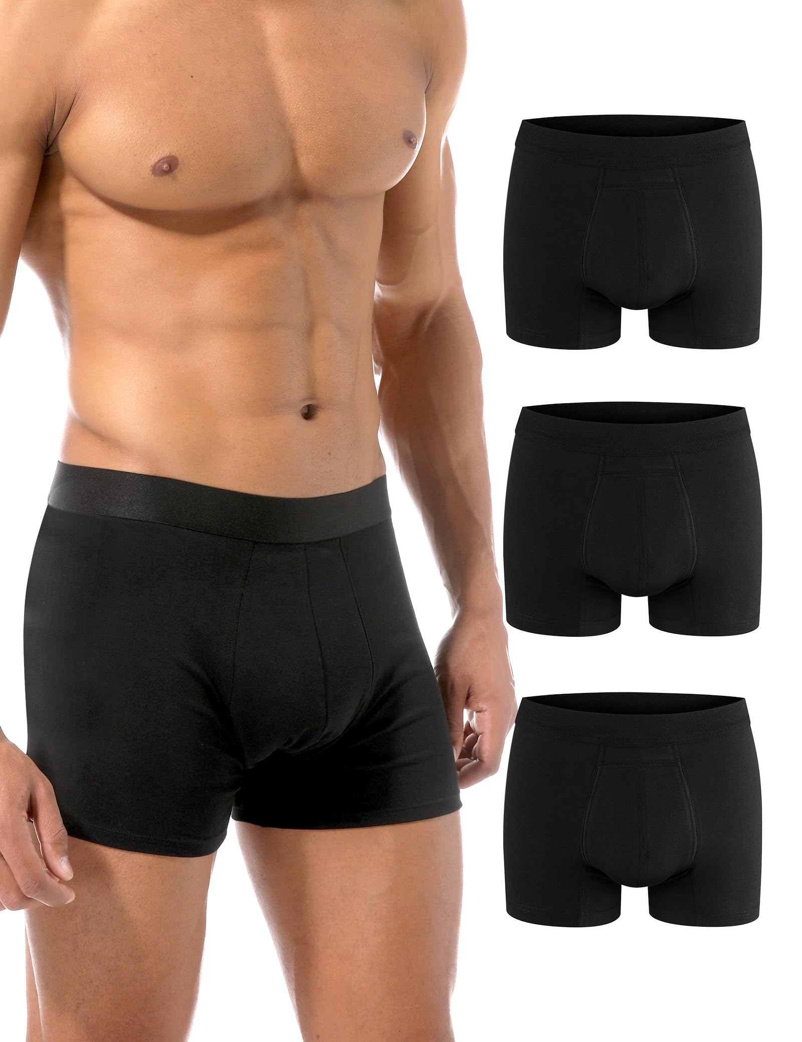 Photo 1 of Varmax Incontinence Underwear for Men, Cotton Reusable Washable Leakproof Boxer Briefs, Heavy Flow Bladder Leak Men's Incontinence Underwear