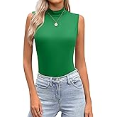 Zeagoo Womens Mock Turtleneck Tank Tops 2026 Slim Fitted Sleeveless Top Stretchy Basic Casual Layer Tee Shirts