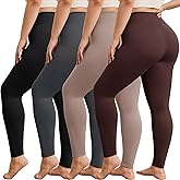 VALANDY Creamlush Plus Size Womens Leggings-4 Packs High Waisted Leggings for Women Comfy Stretchy Lounge Pants Tights L-5XL