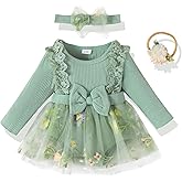 Renotemy Preemie Newborn Baby Girl Lace Romper Infant Fall Winter Flower Tulle Dress Party Gifts Newborn Photography Outfits