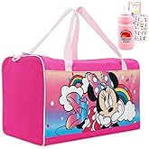 Minnie Mouse Travel Bags for Kids - Bundle with Disney Duffle, Water Bottle, Stickers, and More | Minnie Mouse Overnight Bag Set for Girls