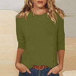 3/4 Sleeve Shirts for Women Summer Lightweight