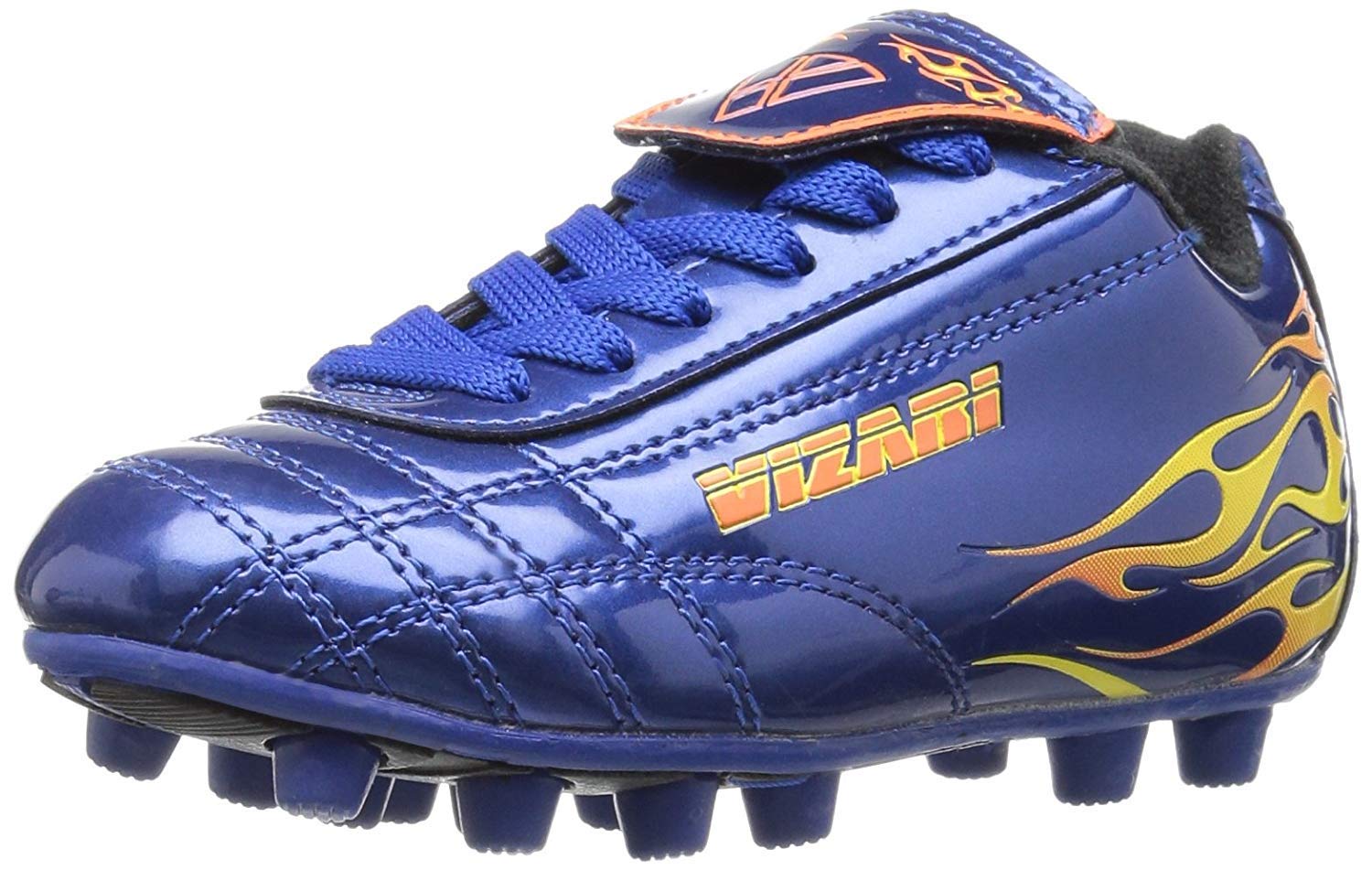 Photo 1 of Vizari USA Boys Girls Soccer Cleats | Youth Firm Ground Athletic Outdoor Football Shoes for Toddler, Little Kid, Big Kid | Lightweight & Durable Black/Blue