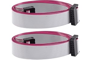 IDC Connector Flat Ribbon Cable, F/F, 16 Pins, 2.54 mm Pitch, 1 m, 2 Pieces