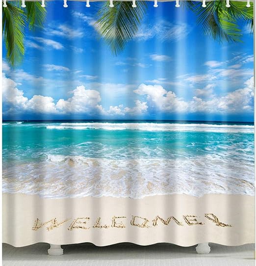 Get Cortinas de ducha de playa accesorios de bano For iPhone Free