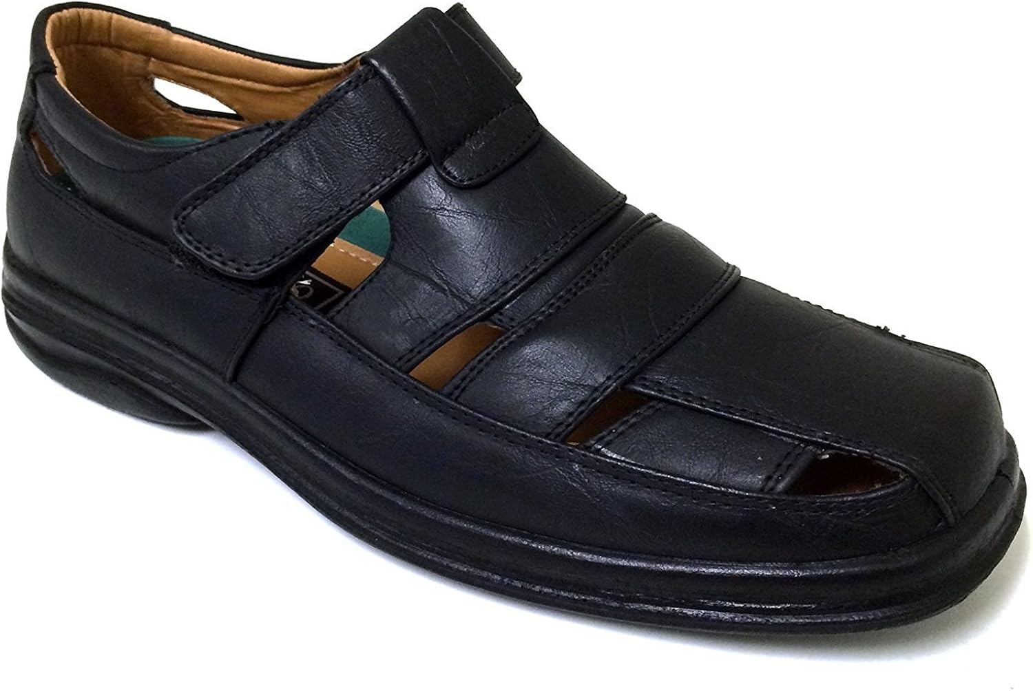 Amazon.com | Veeko A2V7203B Men's Closed Toe Dress Sandals Fisherman Huaraches Hook and Loop 