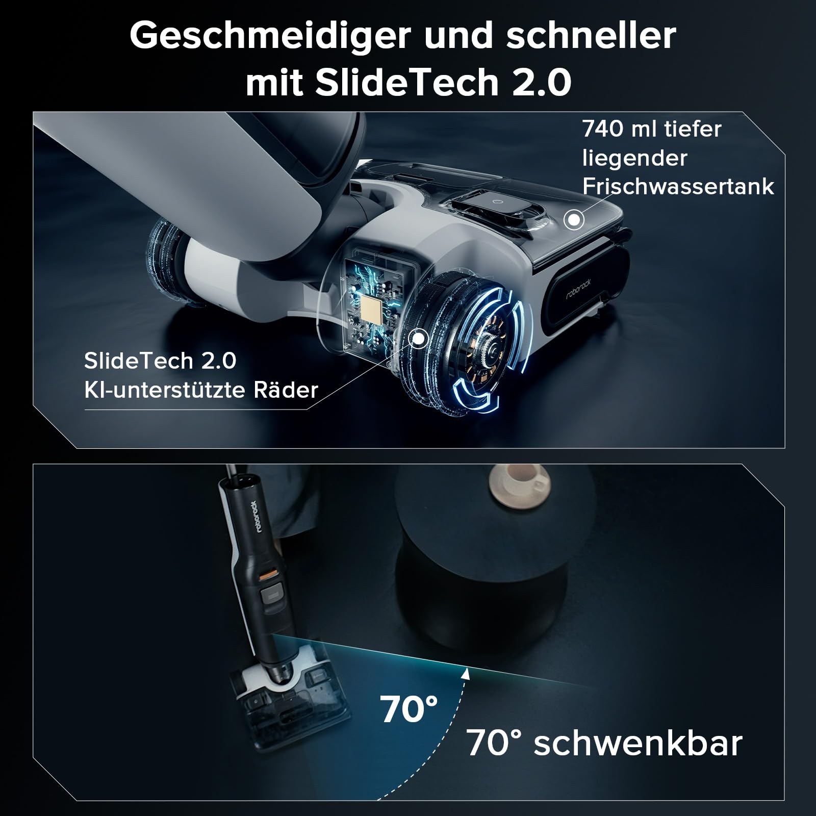 roborock F25 ACE Combo Nass Trockensauger, 5-in-1 Kabelloser Staubsauger 4