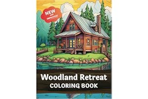 Woodland Retreat: 100 Pages of Tranquil Forest Hideaways, Whimsical Creatures, Serene Nature Scenes & Serenity for Mindful Coloring | Adult Coloring Book for Stress Relief & Relaxation