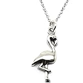 KEVIN N ANNA Sterling Silver Tiny Flamingo Charm Pendant Necklace, 18"