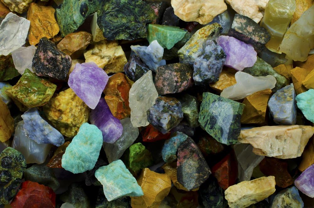 Indoor Fountains & Accessories - Hypnotic Gems Materials: 3 lbs (Best Variety) of a 26 Stone Mix from Madagascar - 26 Different Stone Types in Every Bag! Raw Natural Rough Rock Crystals for Tumbling, Cabbing, and More!