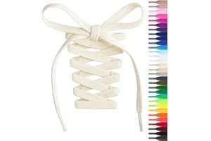 Handshop Flat Shoelaces 5/16" - 20 Colors in 36"-72" Shoe Laces For Sneakers