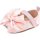 Baby Girls Princess Shoes Bowknot Soft Sole Mary Jane Flat Non Slip Wedding Dress Shoes for Infant Toddlers