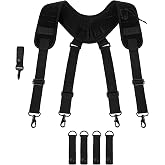 MELOTOUGH Tactical Suspenders Duty Military Belt Harness Police | Law Enforcement Belt, Police Suspender, Heavy Duty Suspender, Metal Hook, Adjustable Straps, Breathable Foam