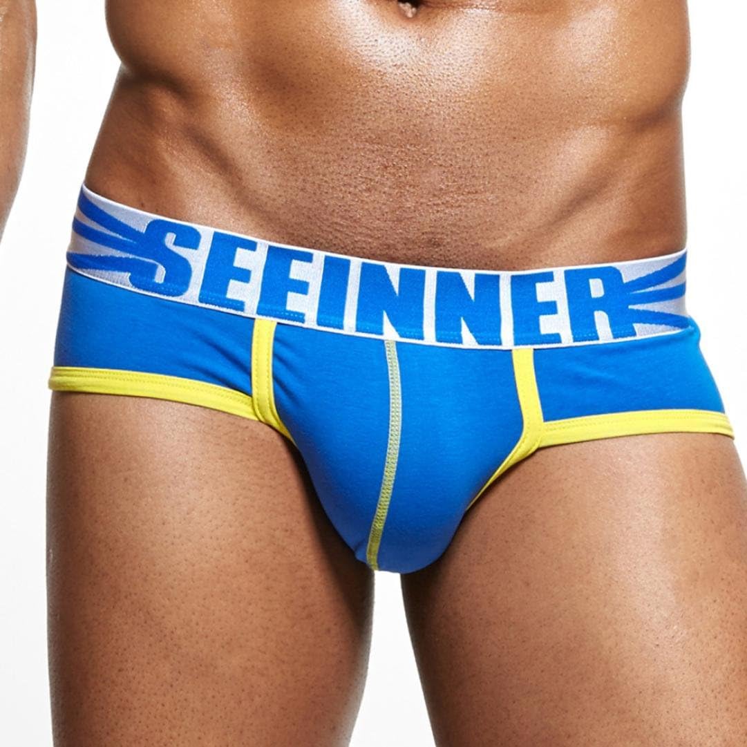 Sale Bestoppen Men's Sexy Underwear Briefs Men Fashion Sport Trunks Boxer Shorts Soft Plus Size Athletic Cotton Knickers Underpants Nightwear Pouch Bikini Briefs Pants for Men