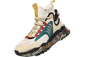 LZDZN Mens Basketball Shoes for Men Sneakers Men's High Top Running Trail Air Sports Athletic Male Walking Black Beige Grey Size Boys Women Man Boots