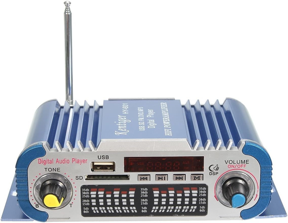 DollaTek 2 Channels Hi-fi Mini Digital Motorcycle Auto Car Stereo Power Amplifier Sound Mode Audio Music Player Support USB/FM/SD for Car Motorcycle Car Auto CD DVD DC 12V Input - Image 3