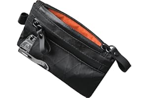 ALPAKA Zip Pouch Pro Black X-Pac VX21 - Minimalist Zipper Wallet - Small Pouch - RFID Blocking Material - Three Multi-Tool Sl