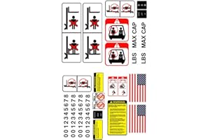 BILLS LIFT Liphontcta Bill?s Lift Universal Forklift Decal Kit for Industrial Lift Trucks and Equipment, OSHA Compliant Detailed Safety Stickers with Cautions, Warnings & More