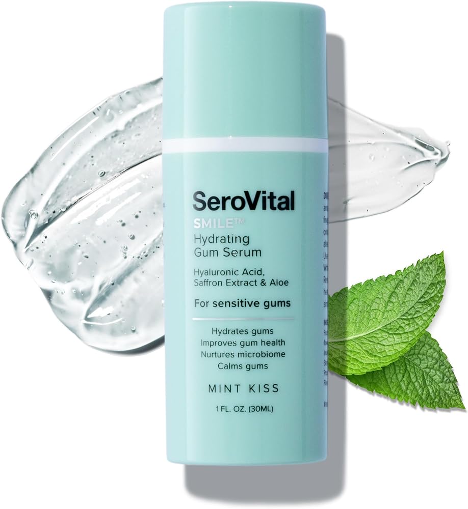 SeroVital Smile Hydrating Gum Serum – Hyaluronic Acid, Aloe Vera, and Vitamin E for Dry Gums, Improve Gum Health, Calm Gums –