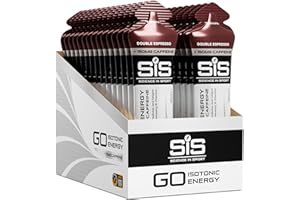 Science in Sport Energy Gel Pack, 30 Pack Energy Gels + Caffeine, 22g Fast Acting Carbs, Endurance Sport Gels, Double Espresso, 2 Fl Oz (Pack of 30)
