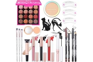 Makeup Kit For Girls, Makeup Set For Teens with Eyeshadow Palette, Lip Gloss, Mascara, Eyeliner, Concealer, Foundation, Makeu