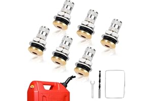 TAOTAZON Gas Can Vent Caps | 6 Pack Fuel Gas Tank Vent Caps | Metal Gas Can Replacement Vent Plug | Leak-Proof Gas Jug Vent Caps| Gas Tank Exhaust Caps for Faster Flow
