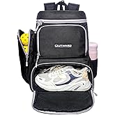 Pickleball Bag Deluxe Backpack Fits 4 Paddles and 10+ Balls - Shoe Compartment, Fence Hook, Storage Pockets, Adjustable Sling, Pickleball Accessories Equipment Bag