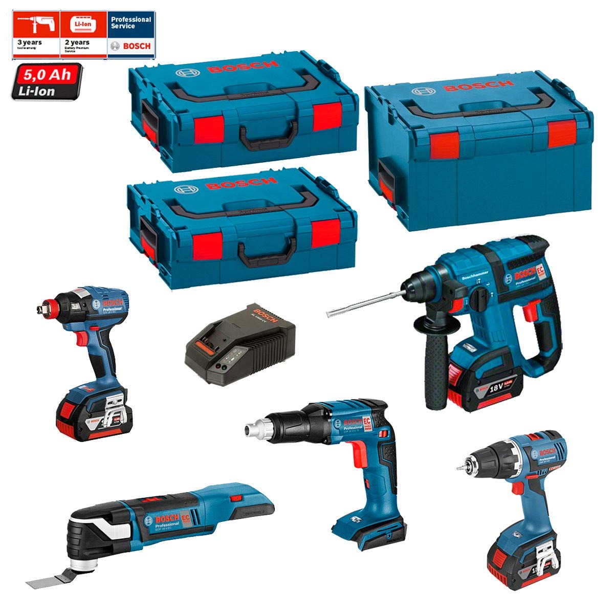 Kit Bosch Ecl5p3be Gdx 18 V Ec Gop 18 V Ec Gsr 18 V Ec Te