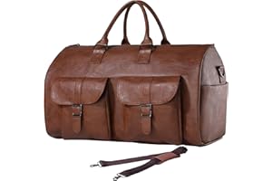 seyfocnia Convertible Travel Garment Bag,Carry on Garment Duffel Bag for Men Women - 2 in 1 Hanging Suitcase Suit Business Travel Bag