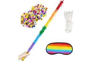 PCFING 30 Inch Piñata Stick Kit Rainbow Very Sturdy Will Not Break, Suitable for Boys Girls Adults Can Have Fun at Any Party
