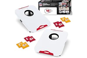 Wild Sports NFL Pro Football All-Weather Cornhole Set - Travel Bean Bag Toss Set Includes 8 Bean Bags