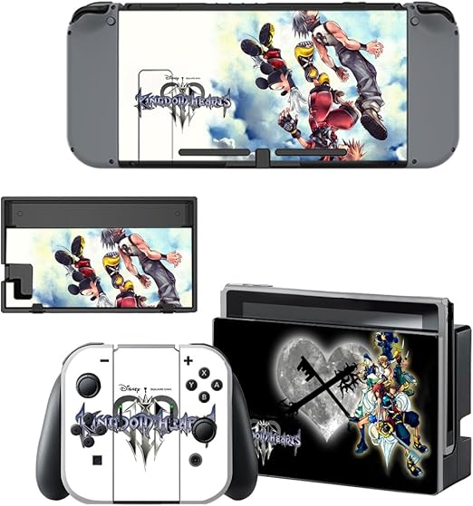 Amazon Nintendo Switch 任天堂スイッチ キングダムハーツ スキンシール 保護カバー 本体用 コントローラー用 オリジナルステッカー セット 周辺機器 アクセサリ