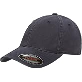 Flexfit Men's Low-Profile Unstructured Fitted Dad-Style Baseball Cap, Navy, Small-Medium
