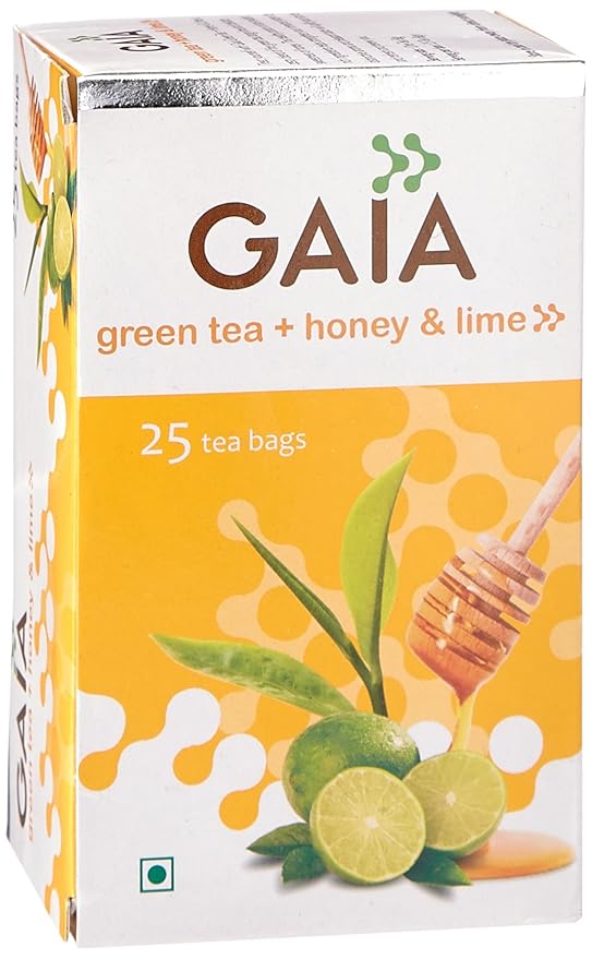 Gaia Green Tea Honey & Lime 25 tea bags Amazon.in Grocery & Gourmet Foods