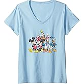 Womens Disney Mickey Mouse and Friends V-Neck T-Shirt