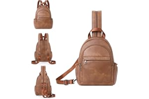 CLUCI Sling Bag for Women Leather Women's Backpack Small Convertible Backpack Purse Crossbody Bag for Travel