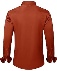 J.VER Men's Dress Shirts Solid Long Sleeve Stretch