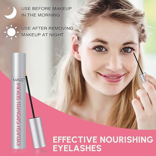 SAISZE EYELASH GROWTH SERUM 2 PCS, EYELASH ENHANCER, LASH EXTENSIONS, BIOTIN EYELASH SERUM, LASH BOOST SERUM FOR LONGER, FULLER AND THICKER LASHES, 2 COUNT X 0.1 FL OZ