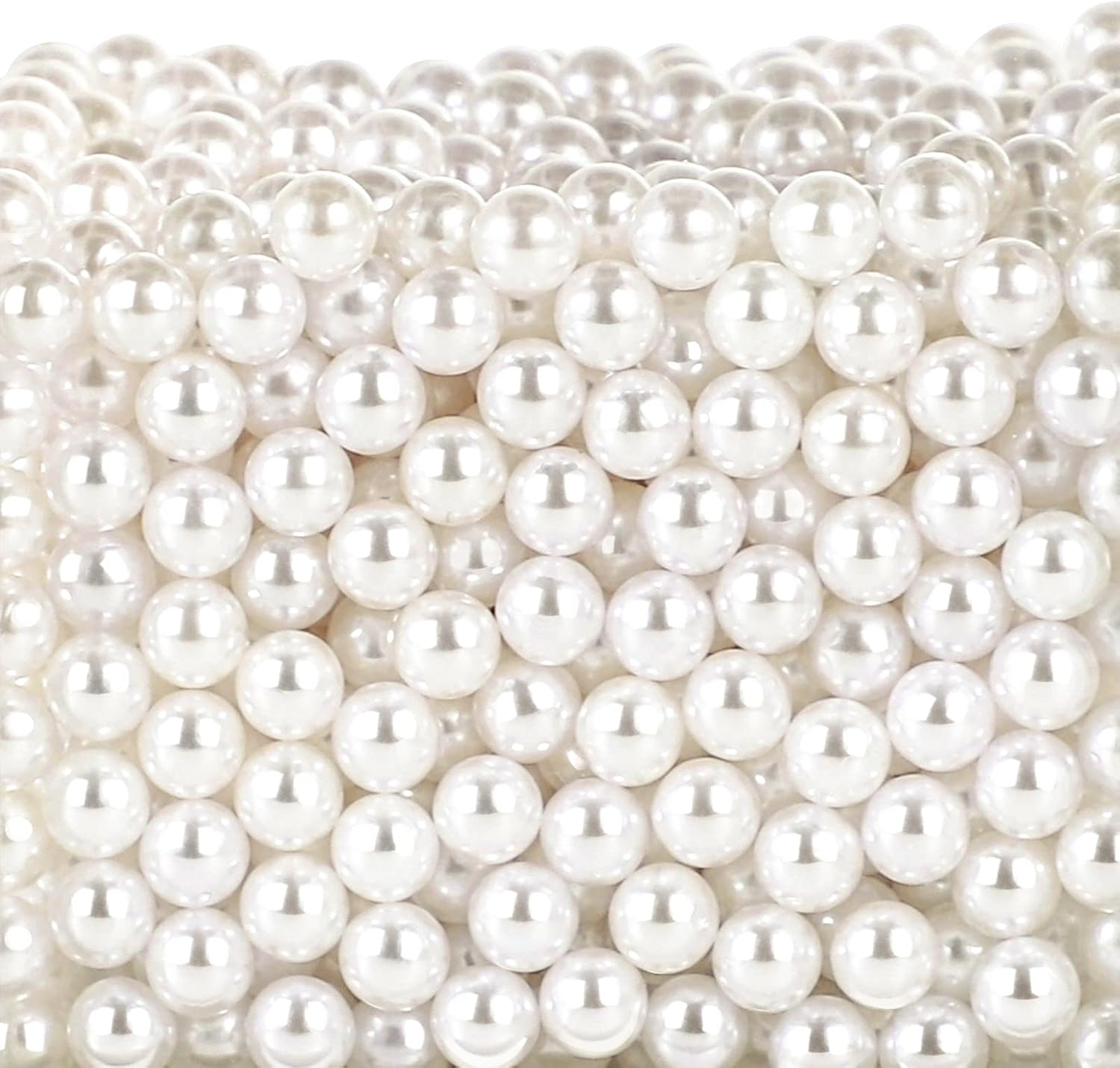 Vase Fillers - SUREAM White 1300Pcs Vase Fillers Pearls, 8mm/0.31in Faux Plastic Pearls for Crafts No Hole, Decorative Bulk Filler Beads for Home Centerpiece, Makeup Brush Holder, Wedding Candles, Table Scatter