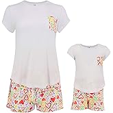 Unique Baby Rainbow Shorts Mommy and Me Outfits Matching Mom Daughter Mothers Day Clothing Shirts Shorts Set