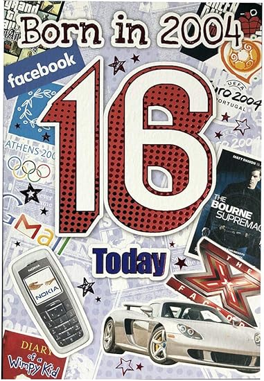 Biglietto Di Auguri Per Il 16 Compleanno Del Ragazzo Co Ya204 Biglietto Di Auguri 2004