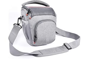 FOSOTO Compact DSLR Camera Bag Shoulder Crossbody Case Compatible for Canon EOS Rebel T6 T7 T8i T100 SL3 XTi 4000D 2000D Niko
