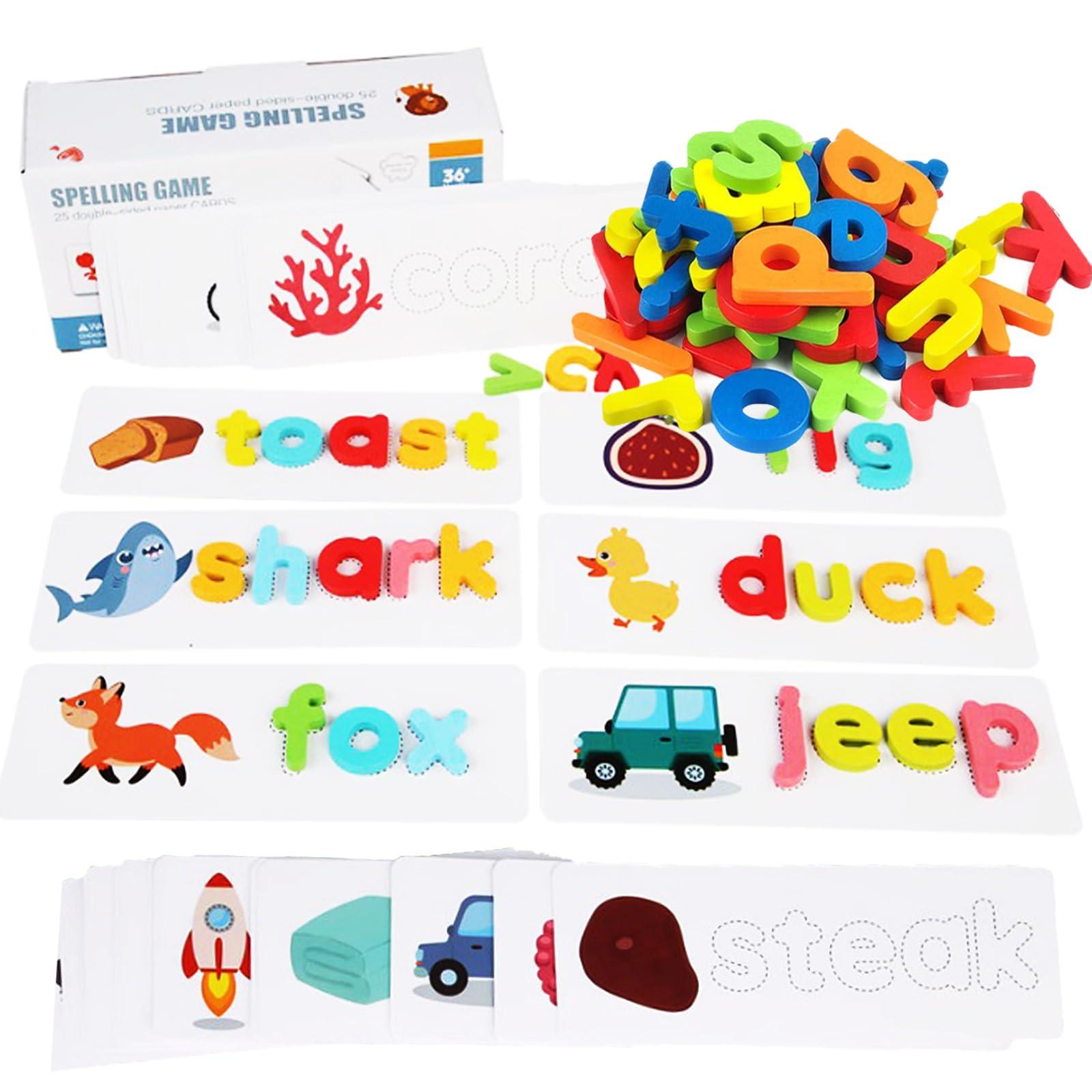 Photo 1 of Winbar See&Spell Learning Puzzle Toy, Suitable for Kids Aged 3 4 5 6 Puzzle Toy for Preschool Children to Learn Vocabulary Games and Recognize Letter Colors