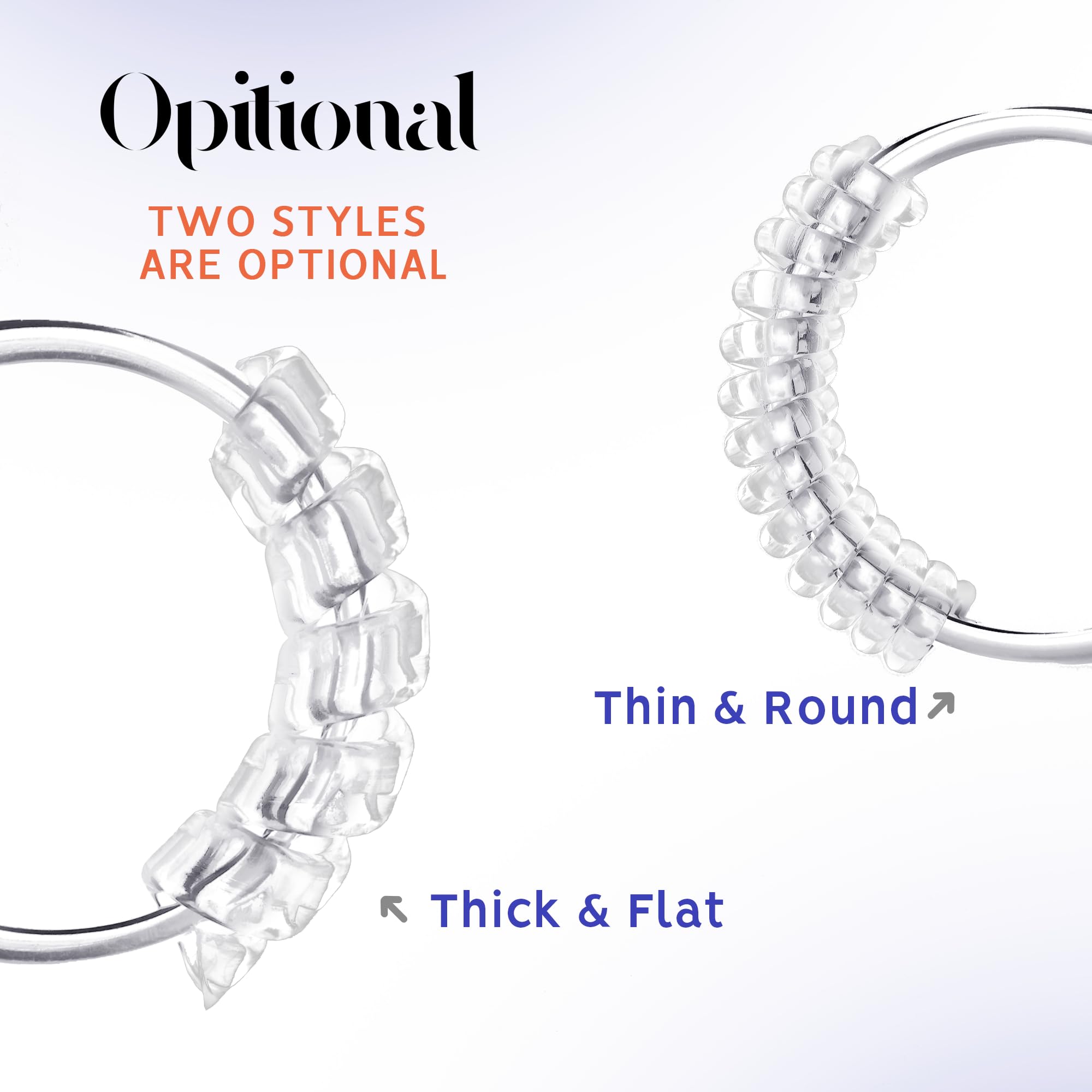 Ring Size Adjuster for Loose Rings,12 Pack-4 Sizes Invisible Transparent Silicone Guards Clip Jewelry Fitter Resizer,Fit Almost Any Ring for Women and Men